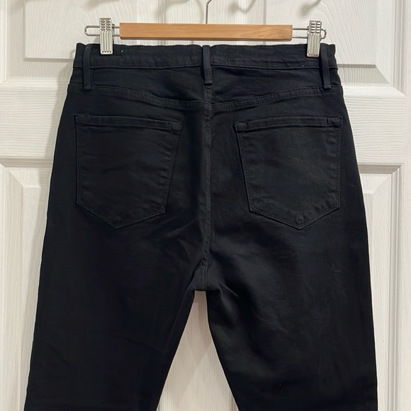 Frame Ali High Rise Cigarette Black Noir Jeans - Picture 7 of 16